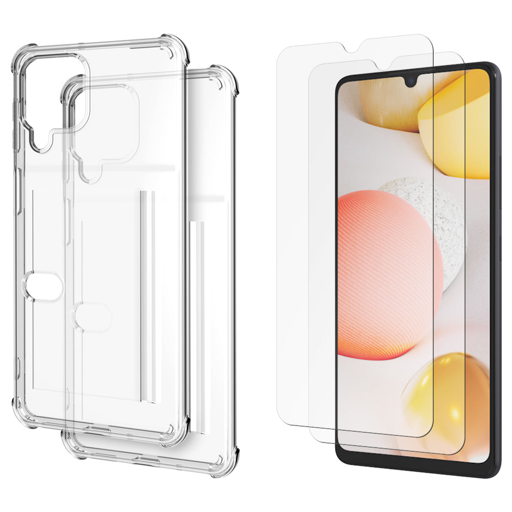 모란카노 슬라이드 투명 카드수납 휴대폰 케이스 2p + 플래쉬 액정 강화유리 2p 세트 7,580원