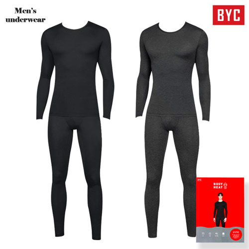 [BYC] 남성 보디히트 발열내의 상하세트 0078 이너웨어 내복 44,800원