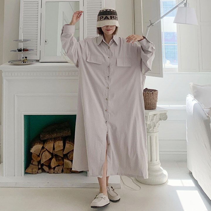 애플망고옷장 빅사이즈 6101 바바리 여성롱남방 자켓 롱원피스 간절기 오버핏 롱셔츠 31,900원