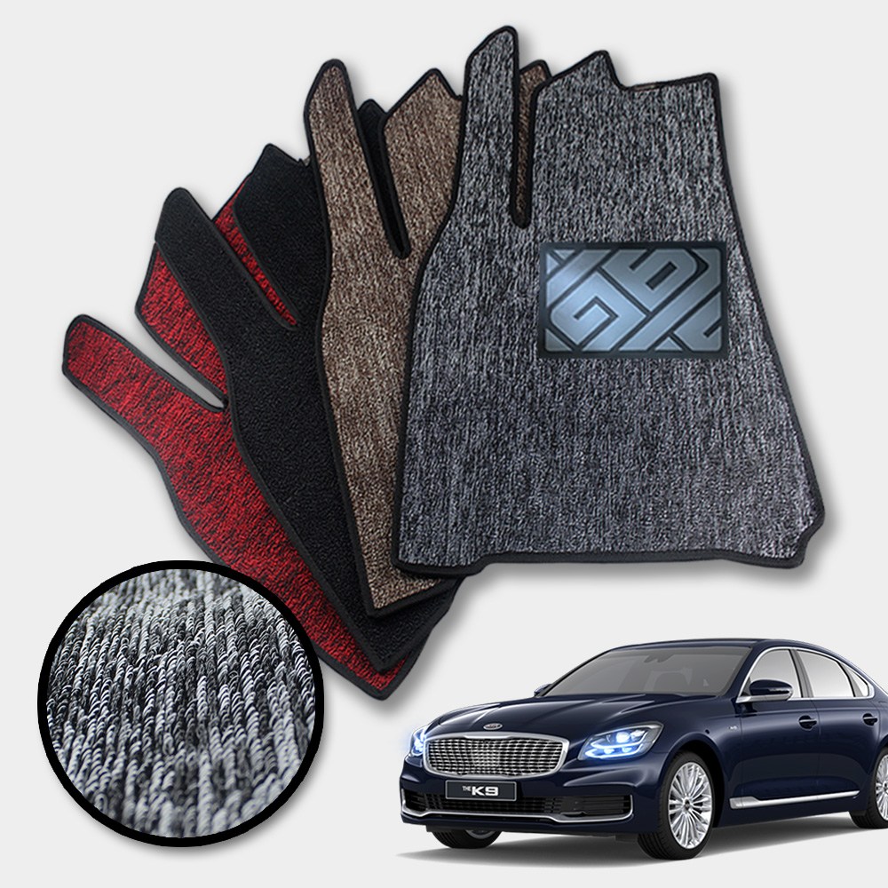 RV MOTORS 뉴코일 슬림 실리콘발판 카매트 K9 1열2열 세트, 브라운, 106_2 더뉴K9 2세대(4륜) 79,000원