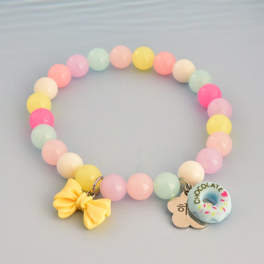 강아지 고양이 목걸이 파스텔 비즈 인식표 네임텍, 1개, 파스텔 16,900원