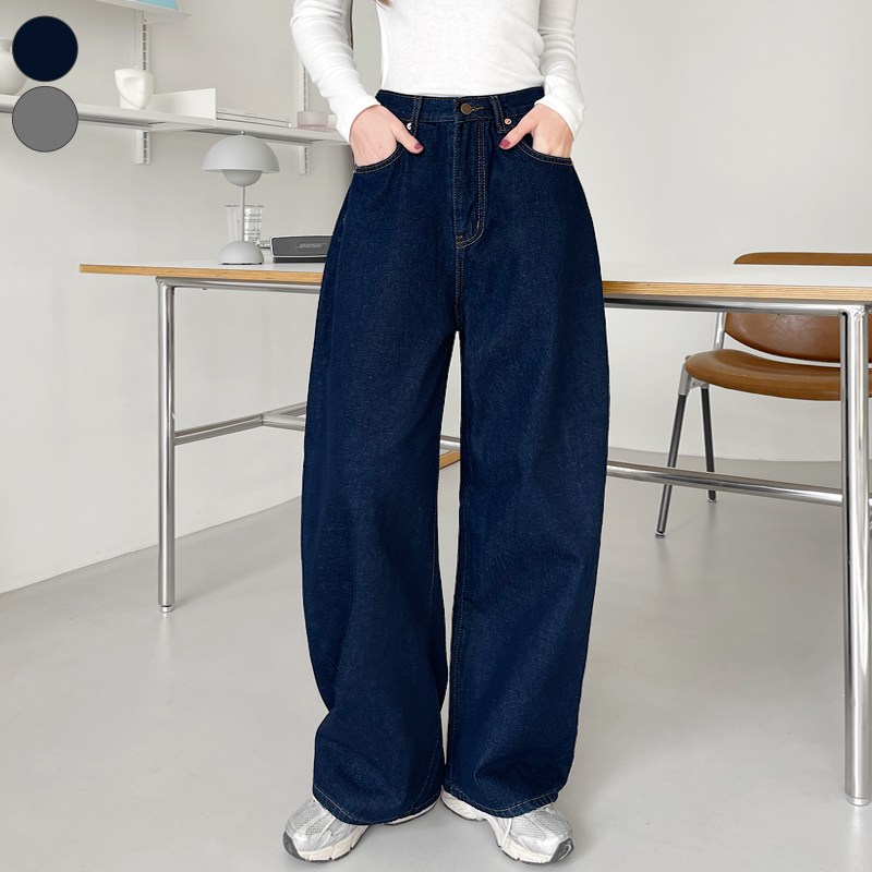 여리진 여성용 데님 벌룬 와이드팬츠 청바지 긴바지 군살커버! 데님팬츠 26,900원