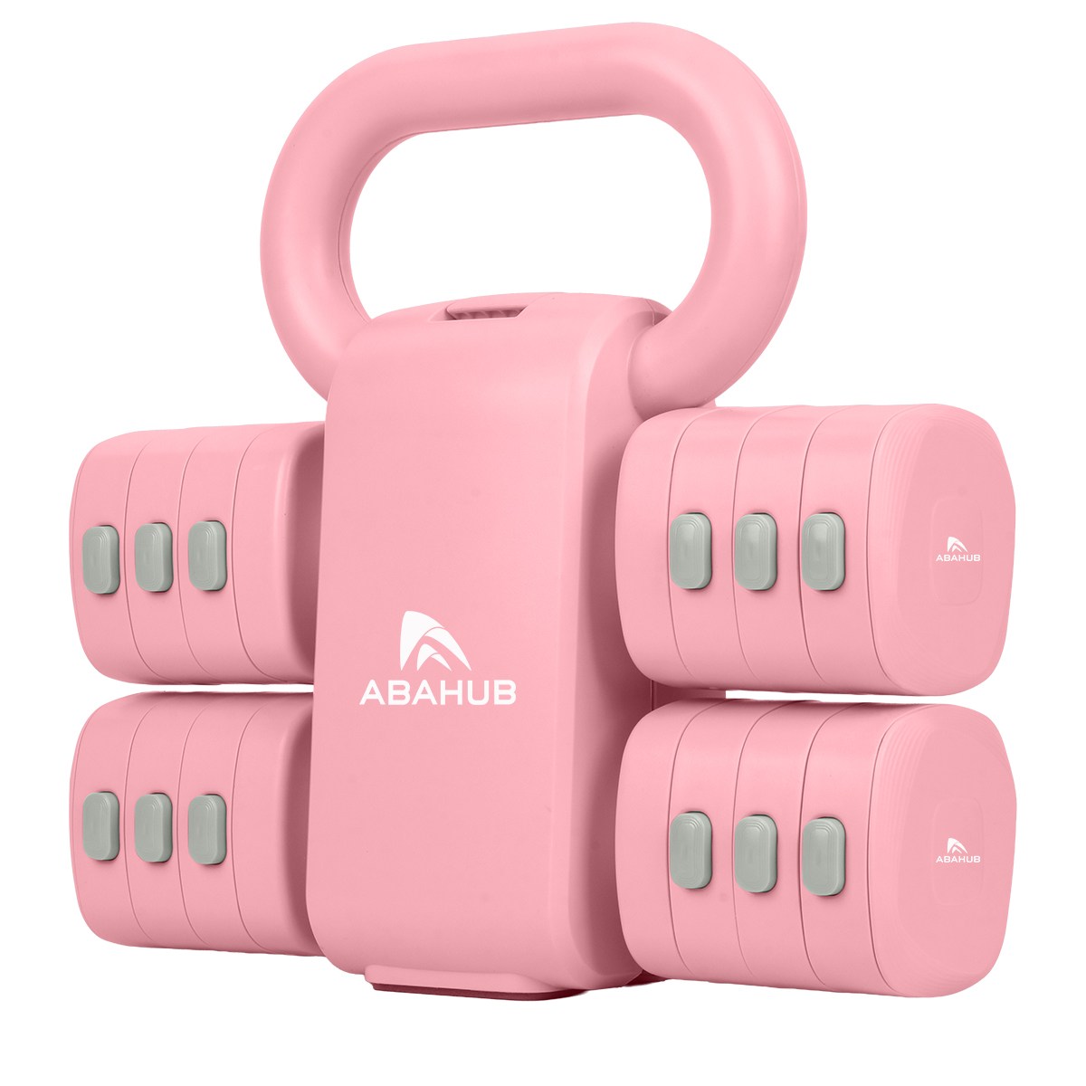 ABAHUB 2in1 무게조절 덤벨 케틀벨 여성 홈트 입문용 미끄럼방지 그립, 1개, 5kg, 핑크색 64,000원