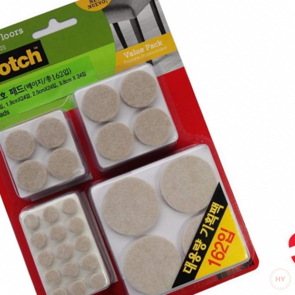 AM 3M 마루보호 패드 원형 혼합형 대용량 기획팩 162매입 기스방지 긁힘 탁자 테이블 압축부직포 15,270원