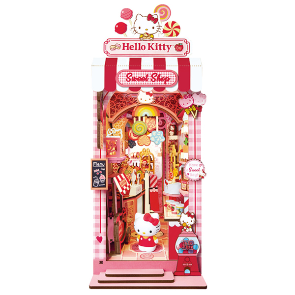 신상품 산리오 헬로키티 피규어 포함 diy 미니어처하우스 북눅 북엔드 키티의 디저트카페 70,000원