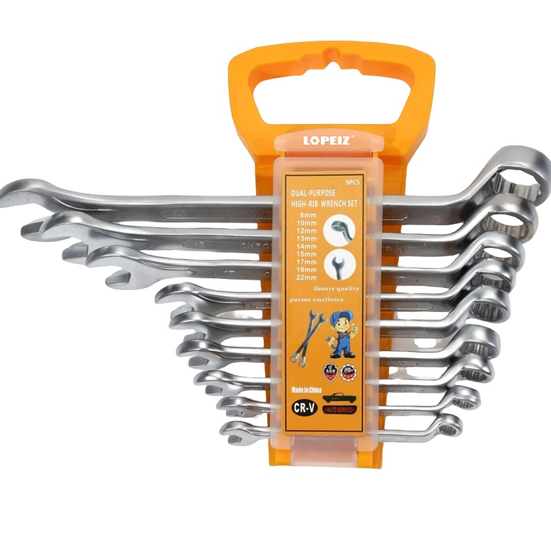 LOPEIZ 로페이즈 옵셋 렌치 양용 렌치 9종 세트 (8-22mm) 차량정비용 고강도 공구세트, 1세트 29,000원