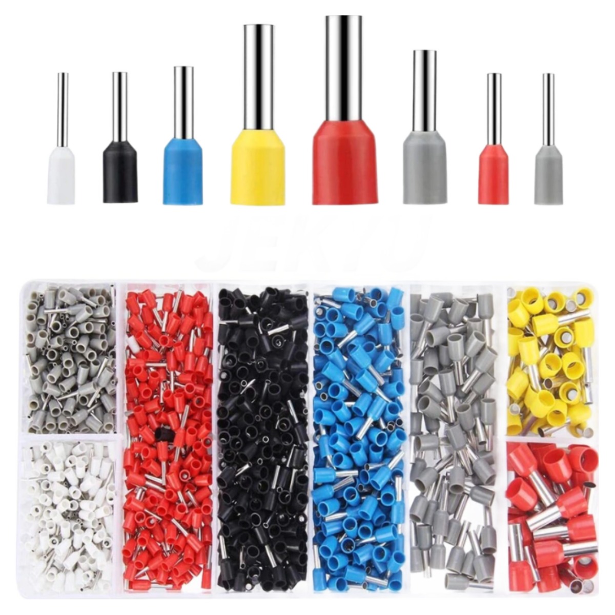 JEKYU 펜홀단자 1200pcs 세트 압착 단자 터미널 커넥터 페놀 핀 크림프 배선 전선 연결 9,710원