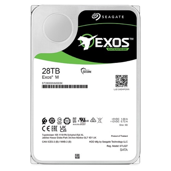 (SEAGATE) EXOS HDD 3.5 SATA 28TB EXOS M ST28000NM003K (3.5HDD/ SATA3/ 7200rpm/ 512MB/ CMR) 1,555,000원