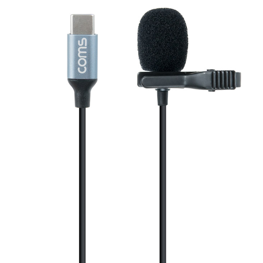 컴스 C타입 유선 소형 미니 클립형 스마트폰 핀 마이크 GS114 1.5m 6,100원