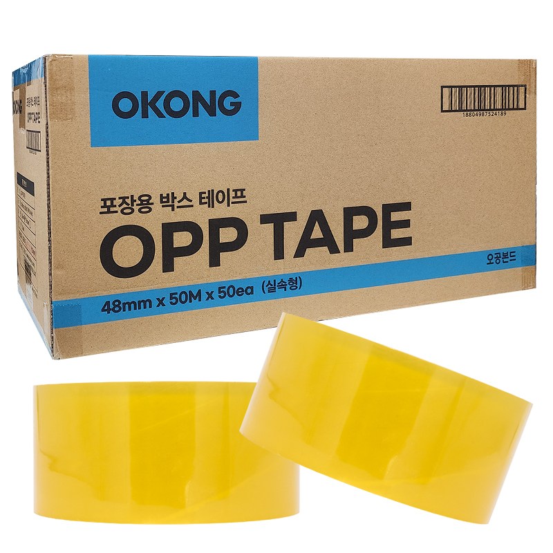 [오공본드] 투명 박스테이프 경포장 OPP 50개입(길이 50M 너비48mm), 1박스 45,000원