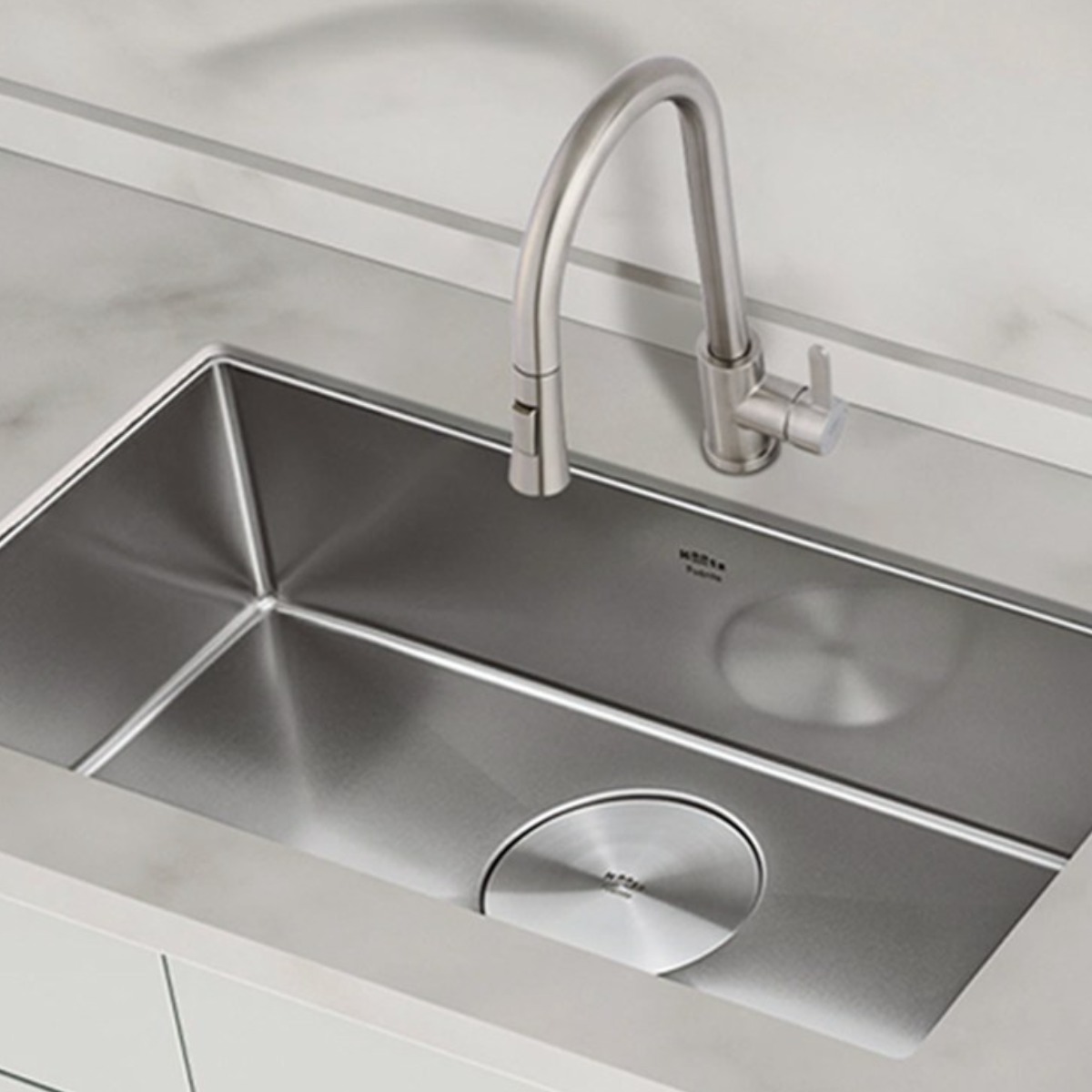 하츠 폰테 HZ-E8301SF 셀프교체 엠보 코팅 사각 싱크볼 싱크대, 1세트 300,000원