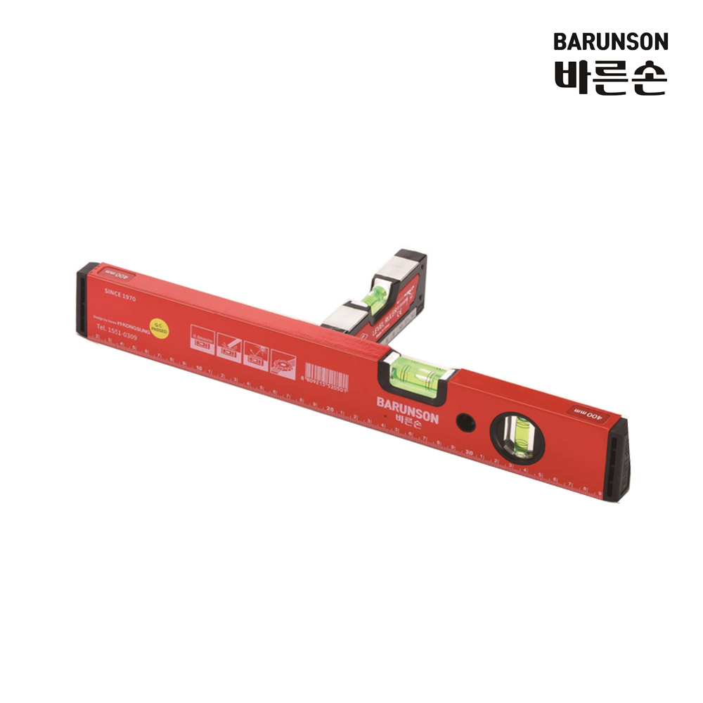 바른손 알루미늄 접이식 자석 수평 T자 400MM BRS-400A 29,000원