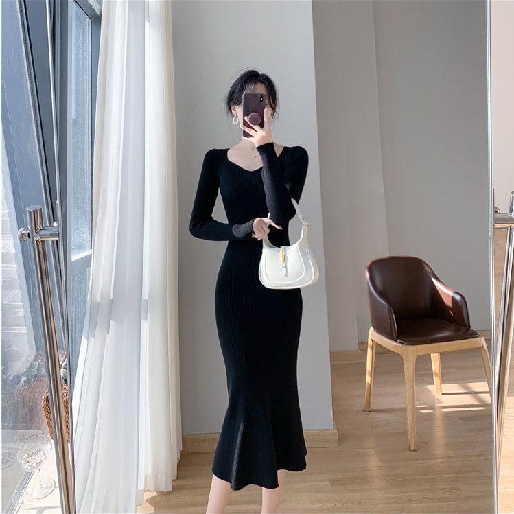 페미닌 하트넥 니트롱원피스 / 볼륨핏 골지 슬림라인 드레스 43,800원