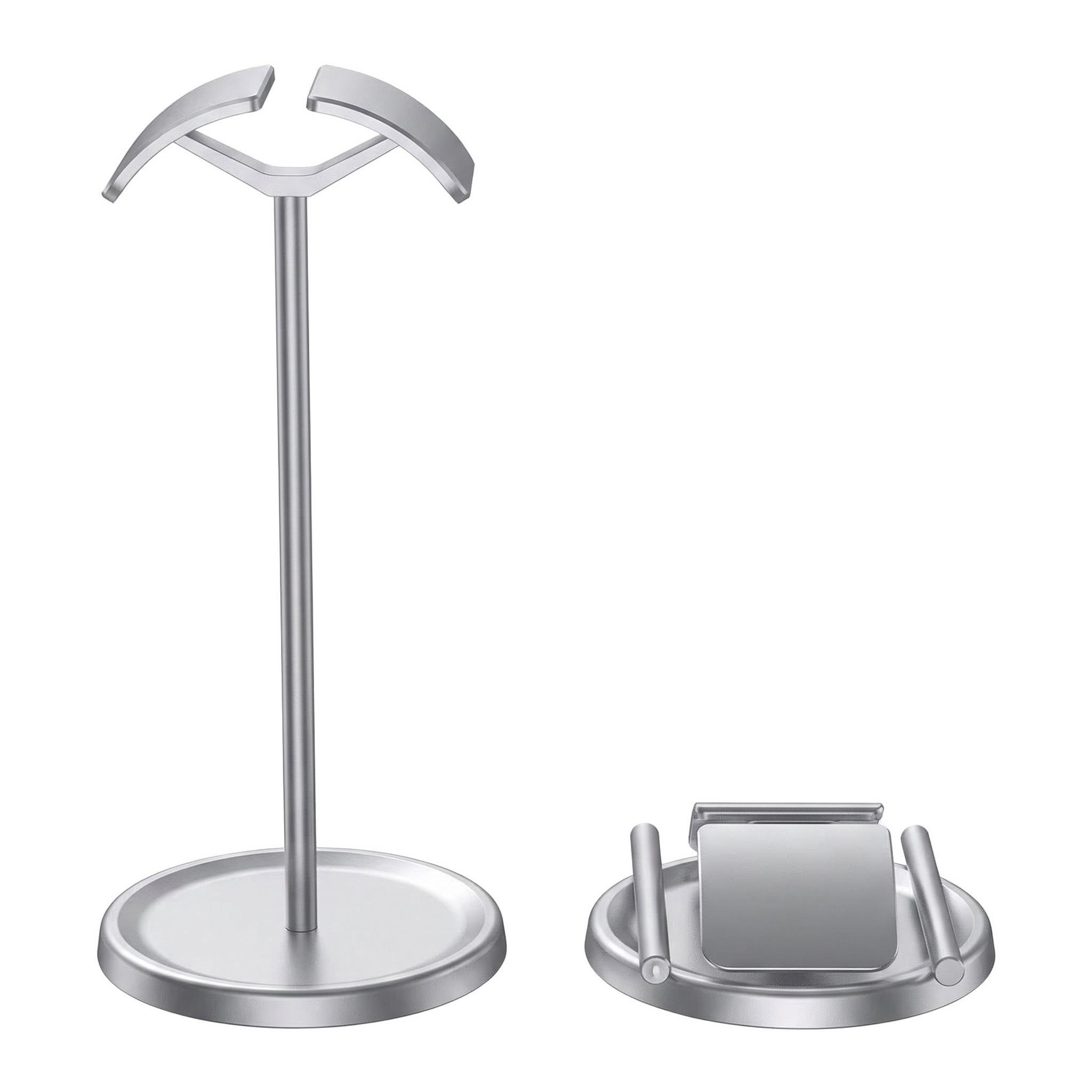 BuddhiGear 알루미늄 합금 헤드셋 거치대 게이밍 헤드폰 브라켓 데스크탑 수납걸이, 1개, 은색, H12 16,570원