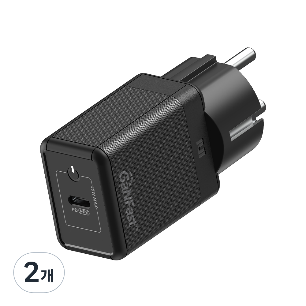 아트뮤 USB PD 45W PPS GaN 접지 초고속 충전기 GA110, 블랙, 2개 40,300원