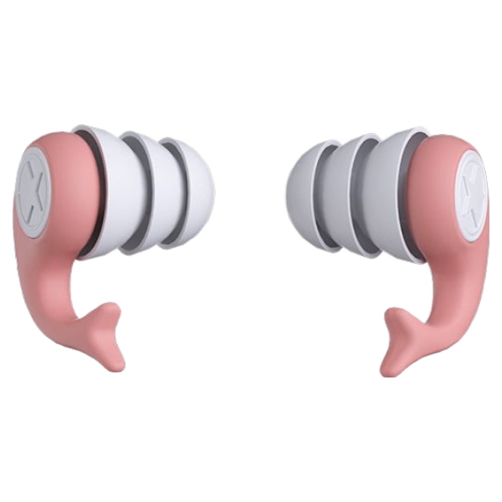 누비나 실리콘 돌고래 방음 수면 수영 공부 귀마개 좌우 세트 핑크, 1세트 6,000원