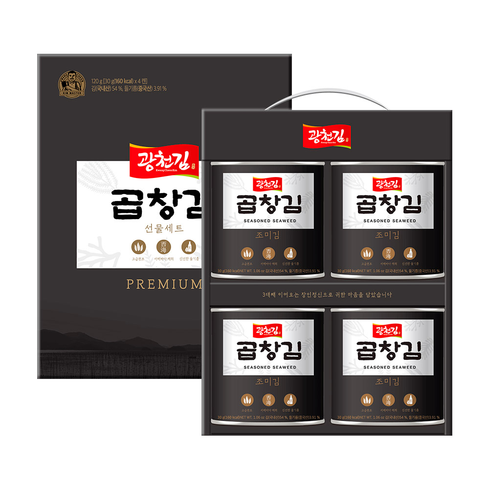 광천김 곱창캔김 30g x 4p 선물세트, 1세트 24,180원