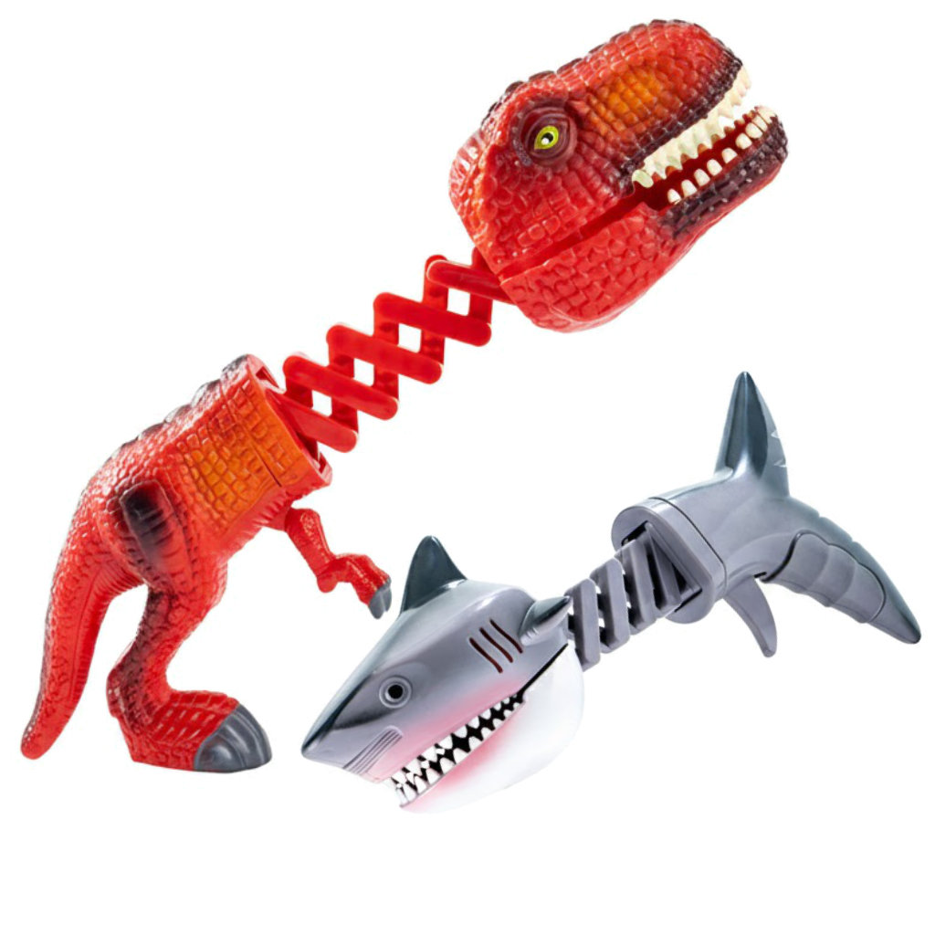 토이즈데이 방아쇠를 당기면 "크왕" 상어 VS 공룡 집게 어린이 장난감 단체 선물 구디백, 1세트, 상어+공룡 11,900원