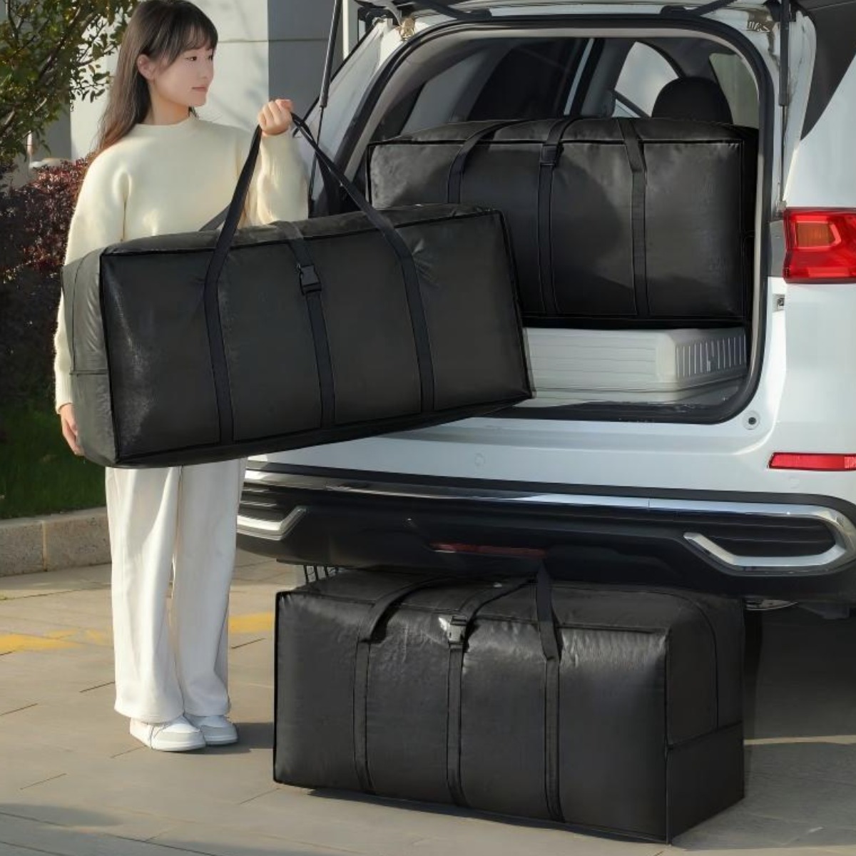 에프스토 이사가방 이사박스 다용도 정리 수납함 방수 정리함, 3개, 블랙 29,890원