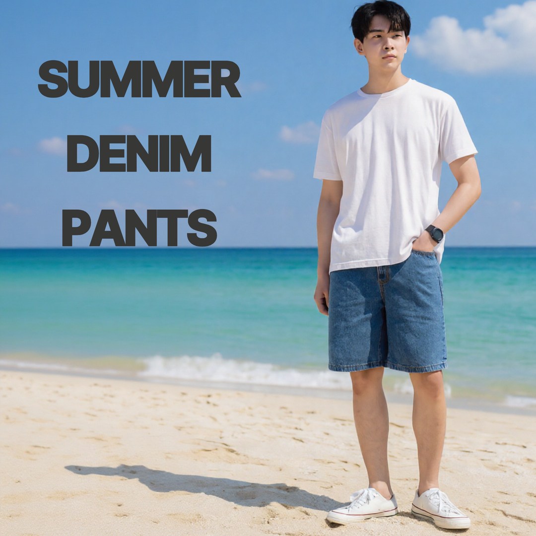 포더원 여름 데님 청반바지 시원한 밴딩 와이드 청반바지 17,400원