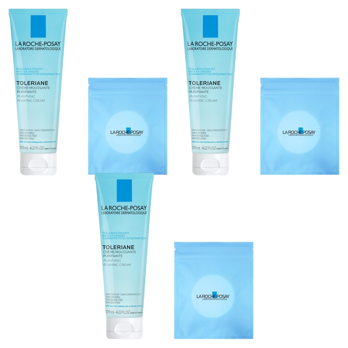 라로슈포제 똘러리앙 퓨리파잉 포밍 크림 125ml + 화장솜 30p 세트 79,050원