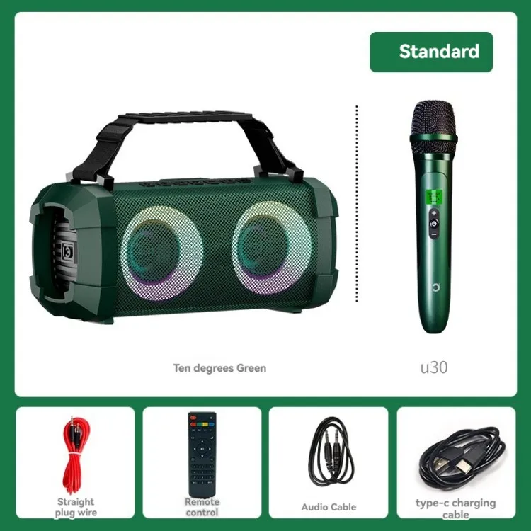 2025년 신제품 X1 야외용 사운드 서브우퍼 화려한 조명 휴대용 고음량 K-송 무선 블루투스 스피커 453,300원