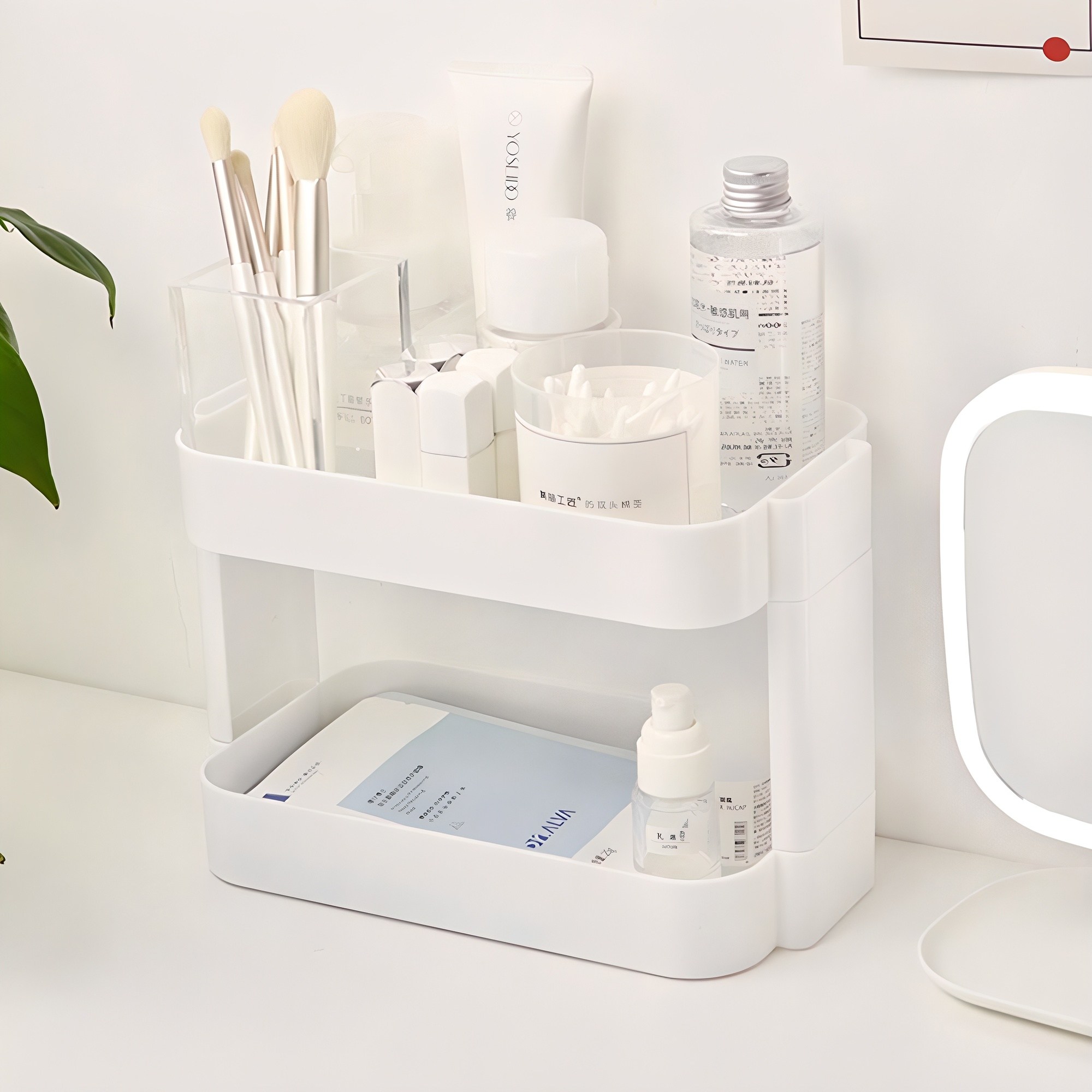 HK.sell 소프트 다용도 미니 선반, 2단 화이트, 1개 8,900원