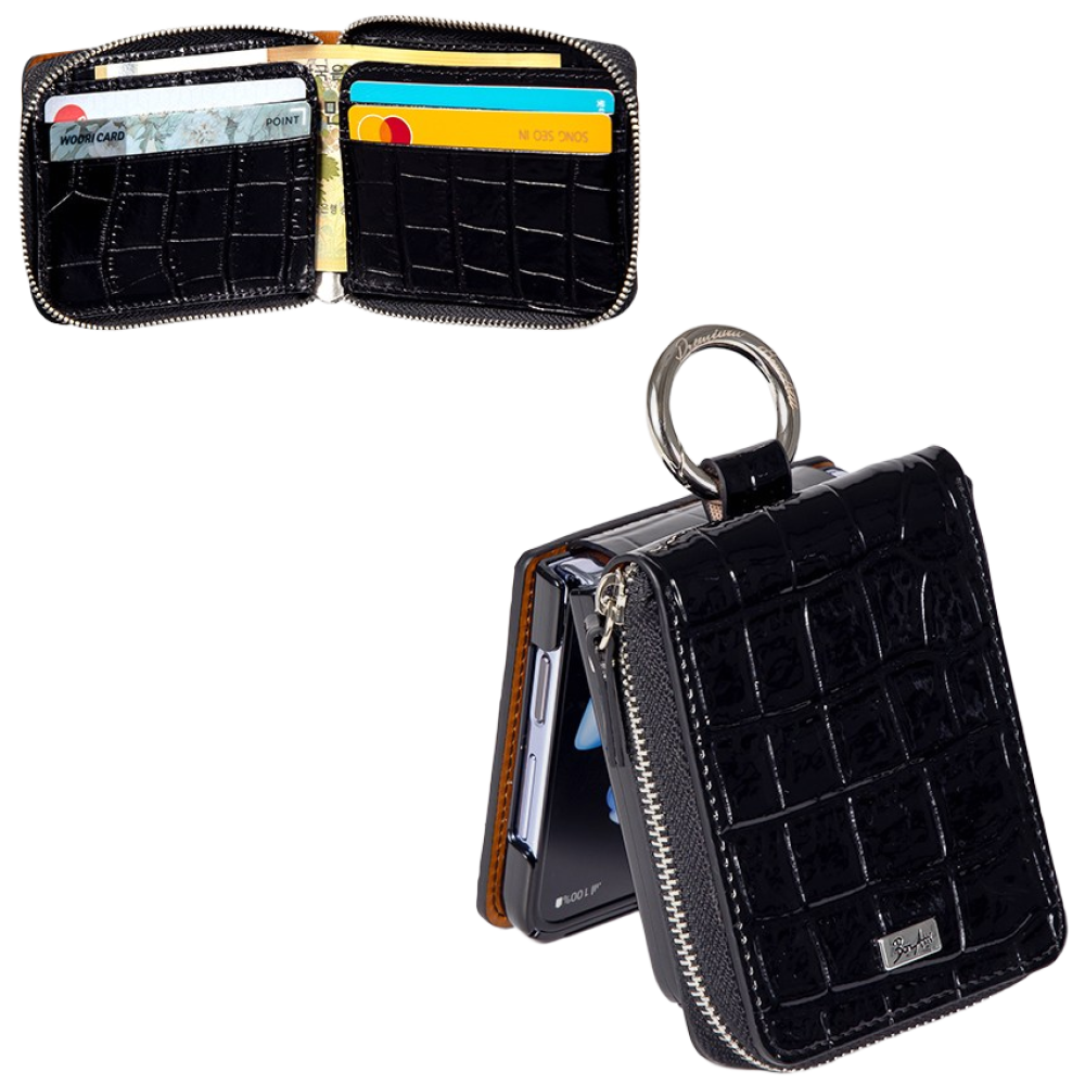 본아띠 천연소가죽 악어 돌체 지갑형 지퍼 힌지보호 갤럭시 Z플립 케이스 59,700원
