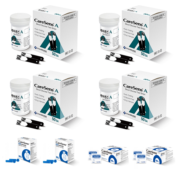 케어센스A 혈당시험지 200매 + 알콜솜 200매 + 채혈침 200개, 아큐라 호환 가능 elevee 63,000원