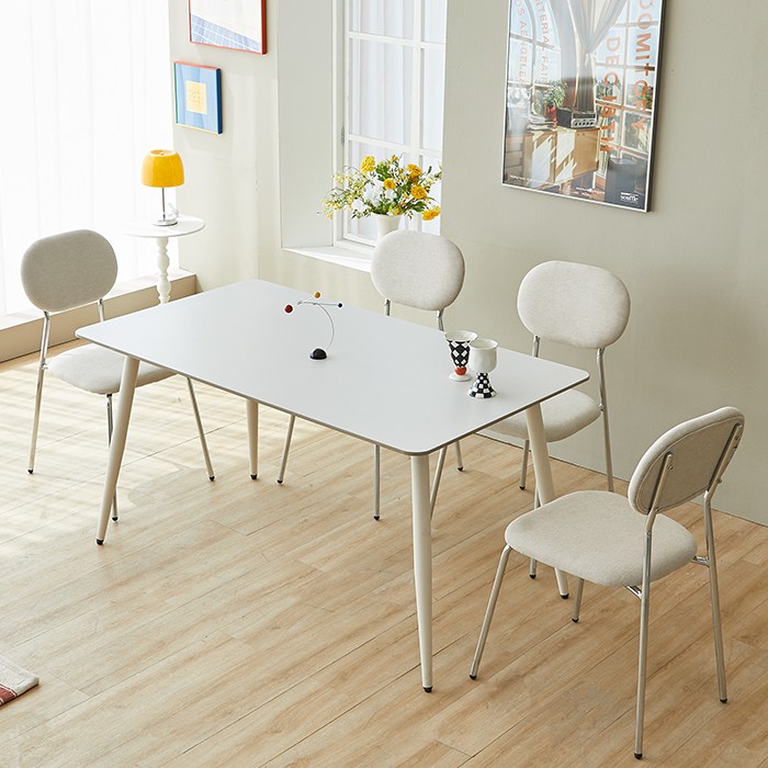 퍼피노 로에 패브릭 등받이 스틸 의자 4ea pn894-1 175,000원