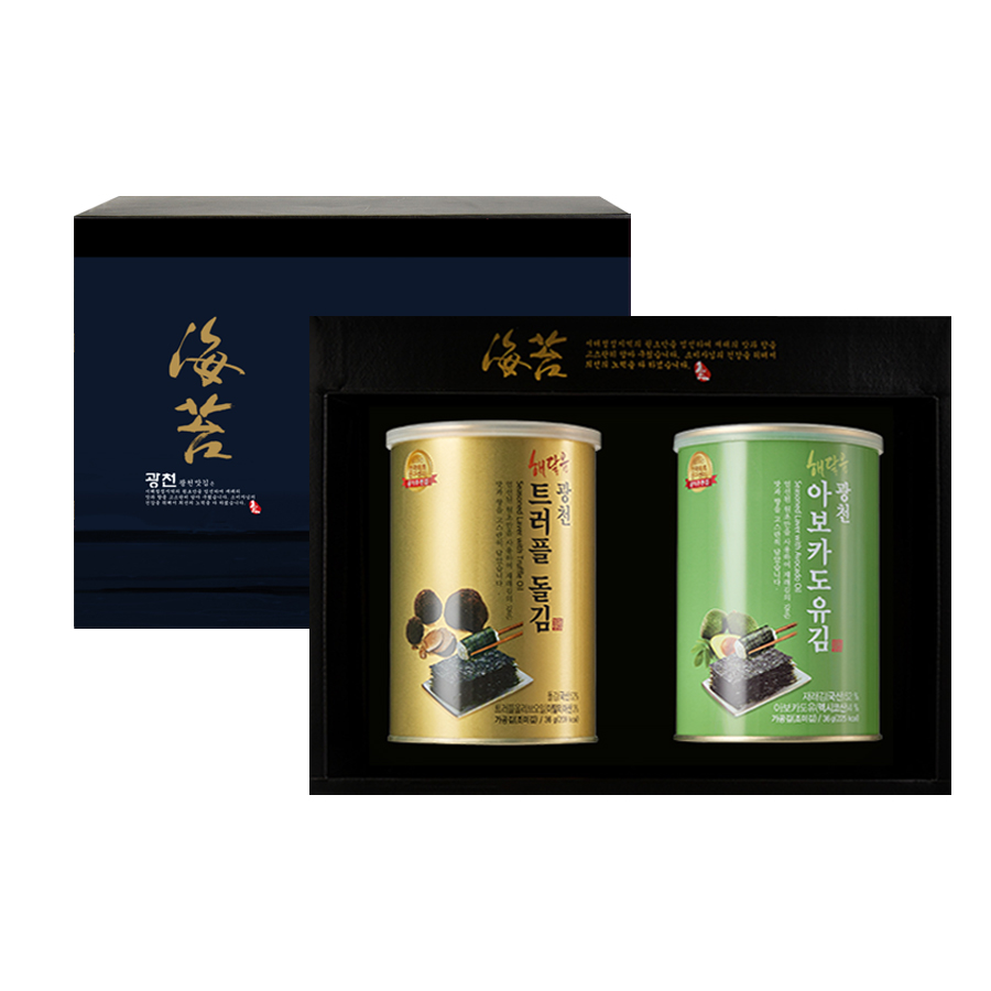 광천 해달음 명품 트러플 바질페스토 아보카도유 홍삼 재래김 돌김 도시락김 캔김 + 고급쇼핑백포함, 2개 15,800원