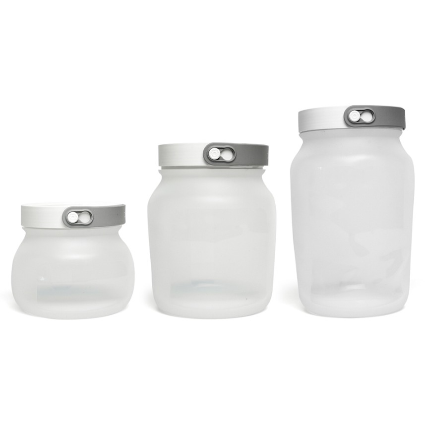 델리원 Flexi Jar V2 플래티넘 실리콘 보관용기 화이트 3종 세트, 1개, 1500ml + 2300ml + 3000ml 49,900원