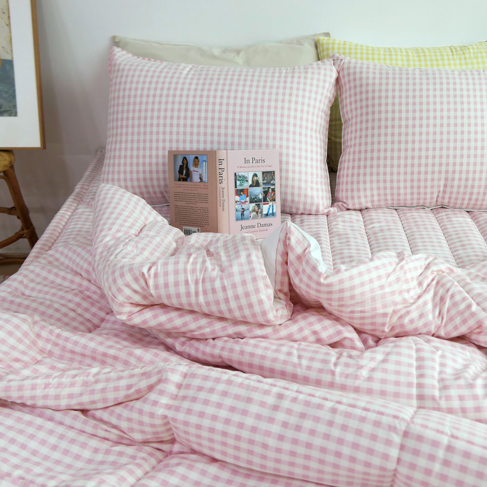 세미마이크로 어반체크 차렵이불+베개커버+패드세트 (슈퍼싱글 / 퀸 사이즈) 81,900원