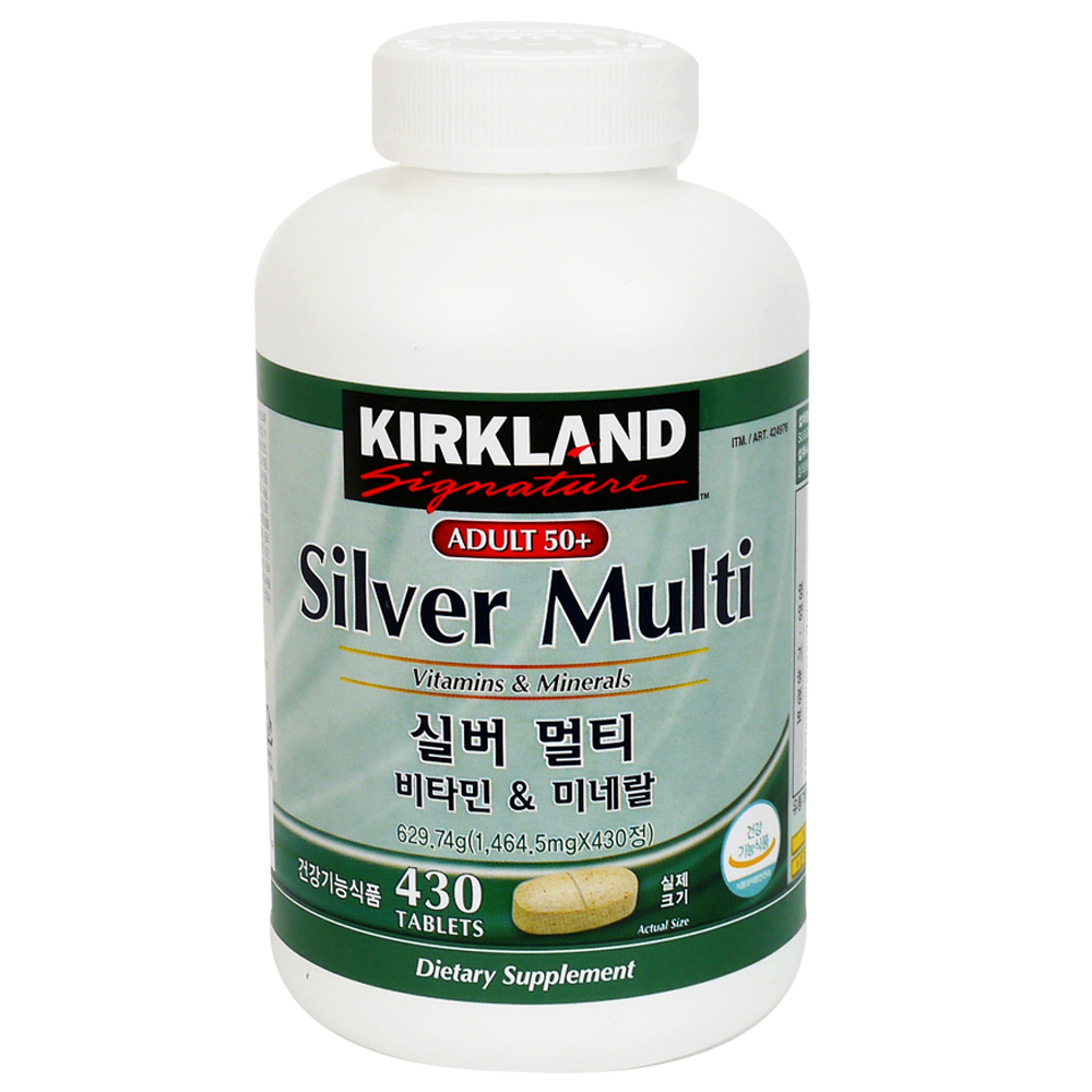 커클랜드 시그니춰 실버 멀티 비타민 & 미네랄, 430정, 1개 32,270원