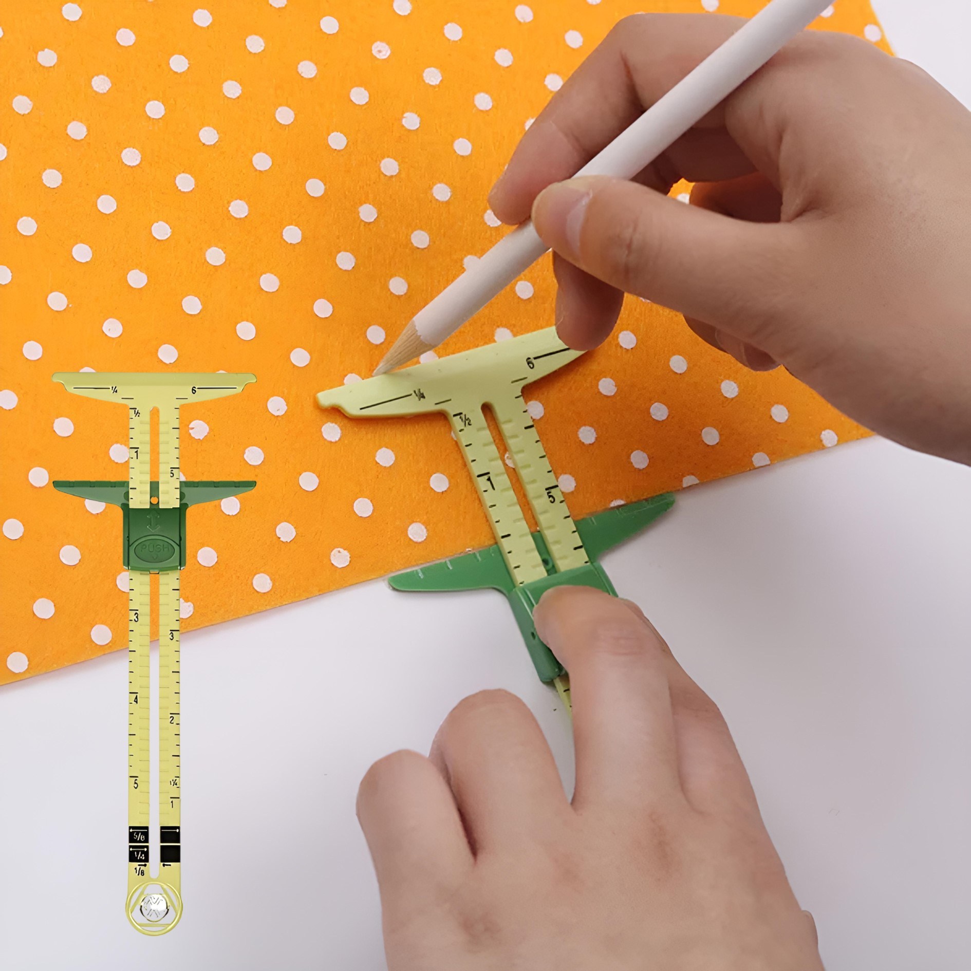 재봉 눈금자 재단 측정 마킹 자 T형 슬라이딩 게이지 바느질 퀼트 수선 6,760원