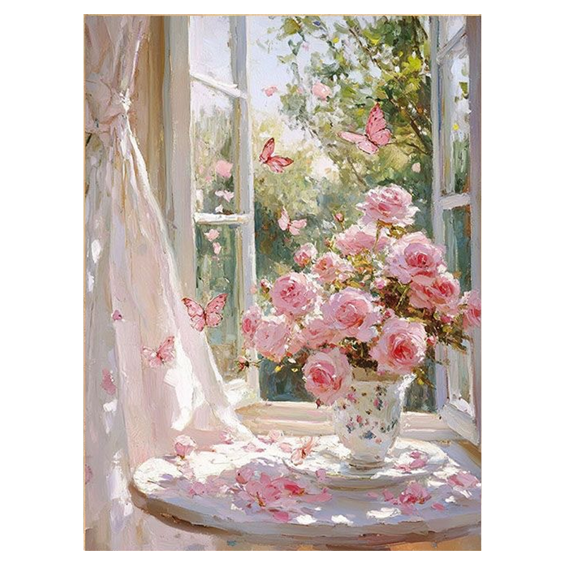 DULU 인기만점 DIY 명화그리기 캔버스 + 페인트 + 브러쉬 세트 30 x 40 cm, 타입1, 1세트 15,100원