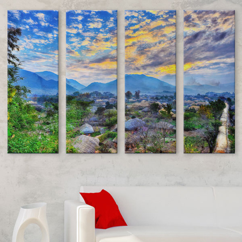 꾸밈데코_노프레임액자_낙안읍성민속마을대형노프레임옆면까지출력박스형액자_세트(ix470)_인테리어액자벽장식월데코 291,340원