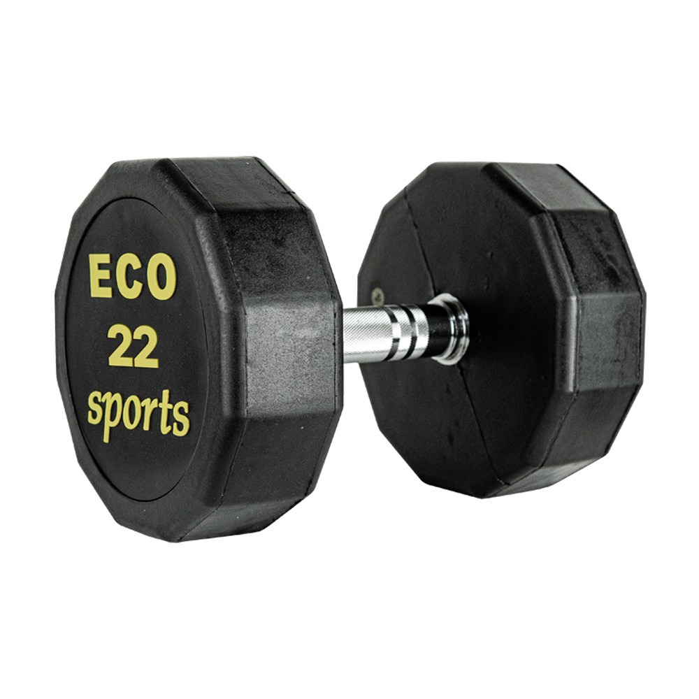 에코스포츠 프리미엄 옐로우심볼 12각 고무덤벨, 1개, 22kg 73,500원