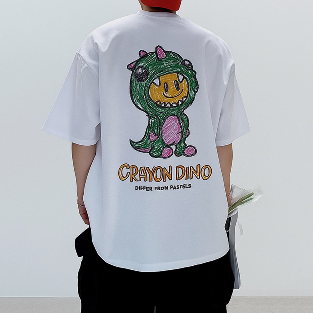 테이크잇컴퍼니 다이노 백프린팅 오버핏 아이스 분또 반팔 티셔츠 31,350원