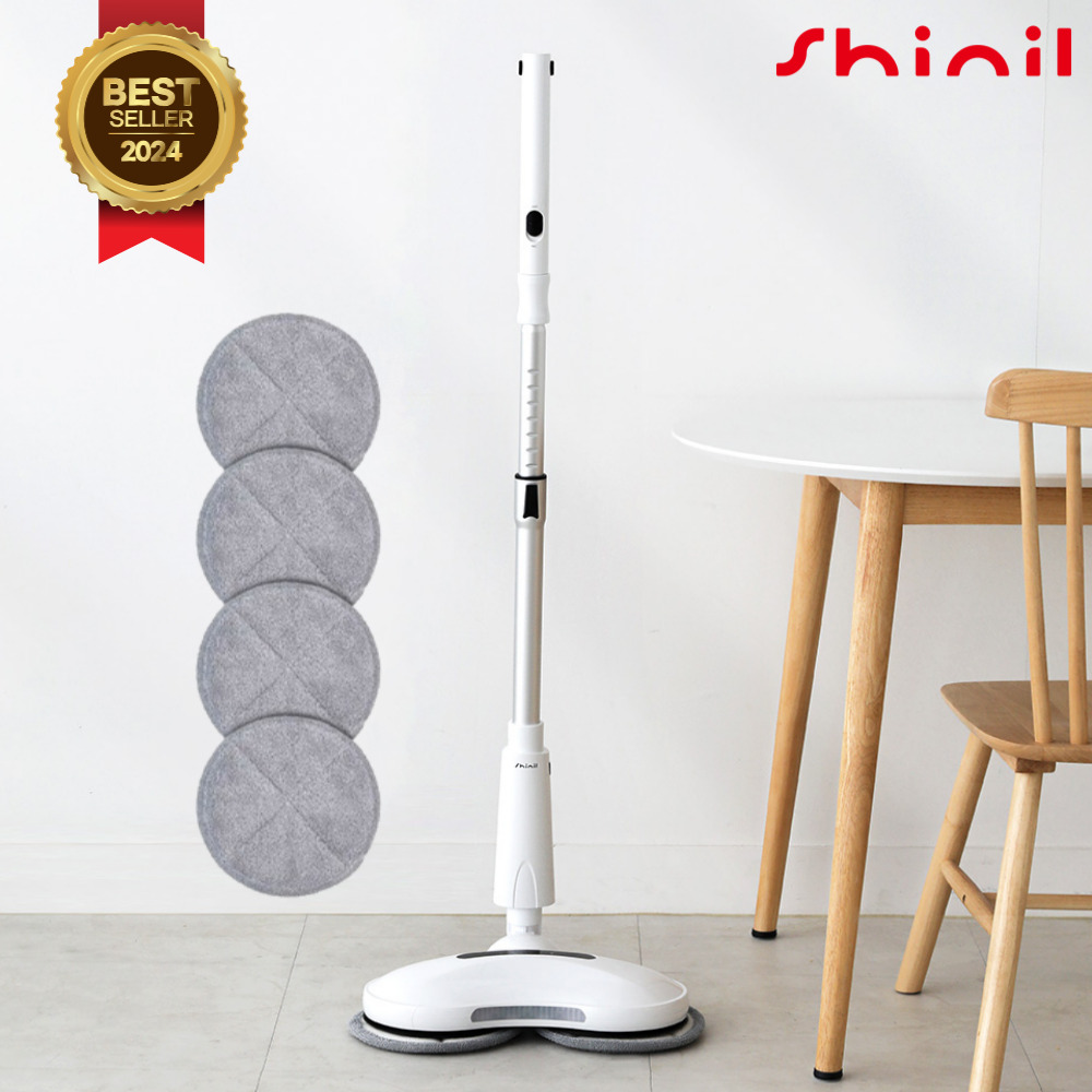 <국산>신일  듀얼 무선 물걸레 청소기/극세사 패드 4P 증정/LED 라이팅/배터리 잔량표시 159,900원