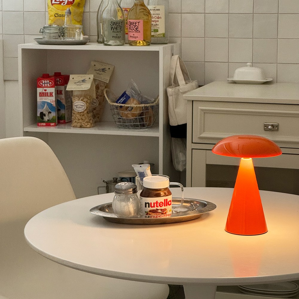 아르킨 루나 머쉬룸 스탠드 LED 램프 무드등 미드센츄리 무선 버섯 조명, 오렌지 42,000원