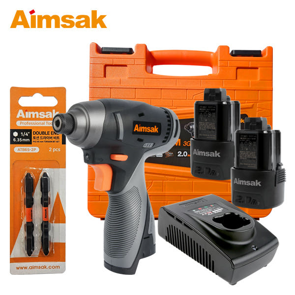 아임삭 임팩드릴 AI414M3G 충전임팩드라이버 + 배터리2개 충전기1개 비트2개 케이스 풀세트 167,800원