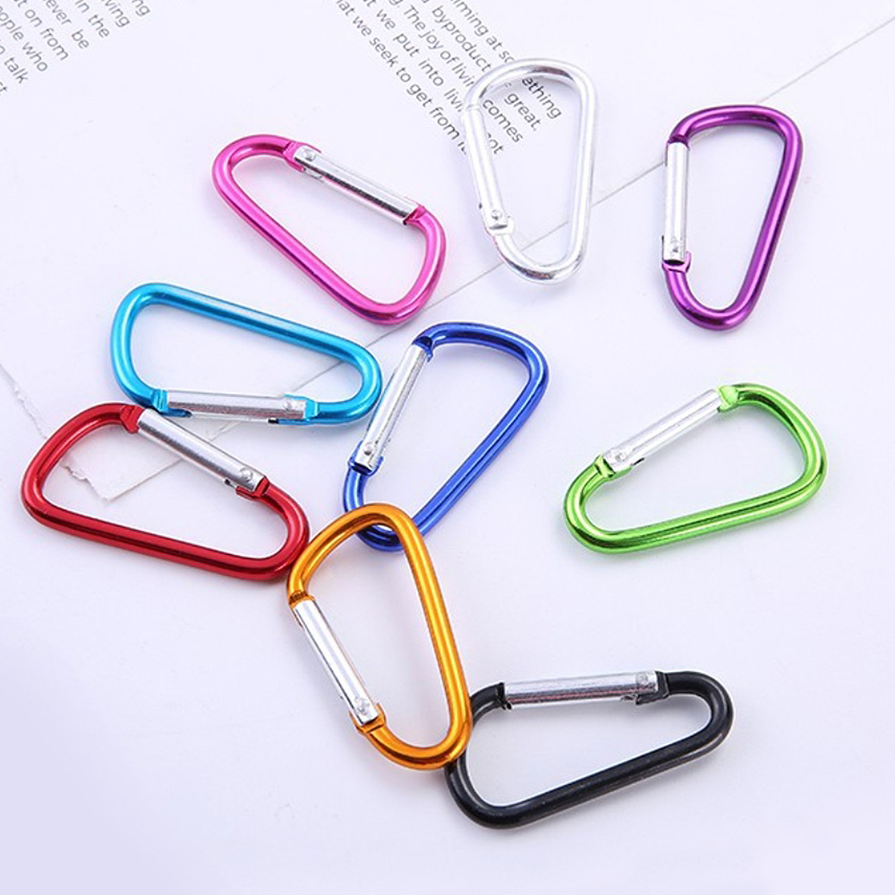 D형 D모양 카라비너 키링 열쇠고리 오링 부자재, 1개, D형 카라비너(1번 레드) 90원