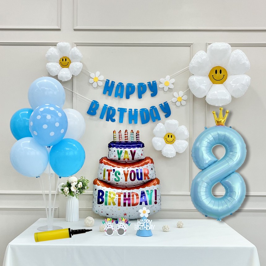 연지마켓 생일 파티 케이크 데이지 왕관 숫자 풍선 가랜드 세트 11,900원