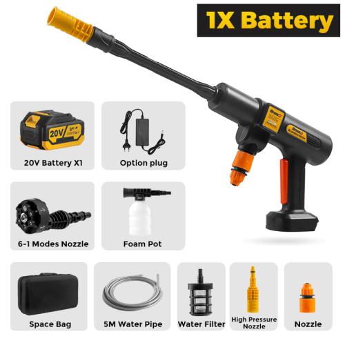 고압분무기 전동형 안개분사기 200Bar 브러시리스 전기 세척기 스프레이 클리너 물총 makita 호환 18v 배터리 용 6-In-1 무선 세차 도구 84,230원