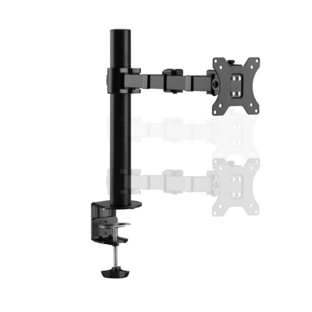 모니터암 싱글회전 베사브라켓 높이조절 거치대, 1개, 블랙 100,000원