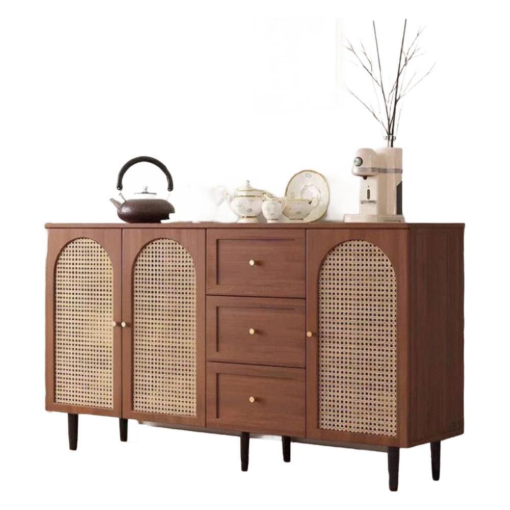 라탄 콘솔장식장 복도장 럭셔리 거실 수납장 인테리어 서랍장 홈카페장 주방 빈티지 엔틱, 3. 호두 80x40x95cm 222,400원