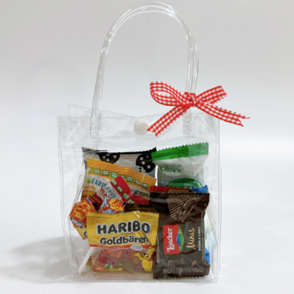 하이엔드테크 어린이집 유치원 선물 답례품 투명 손잡이 쇼핑백 구디백, 30개, PUV 쇼핑팩 소형 32,400원