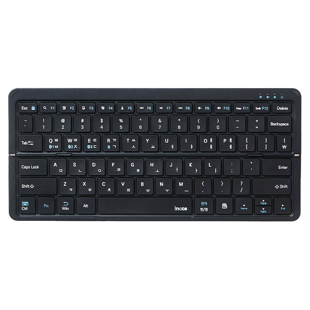 퓨전에프엔씨 무선 가로 접이식 블루투스 텐키리스 키보드, 블랙, X-Folding XK805B, 제조사축 39,000원
