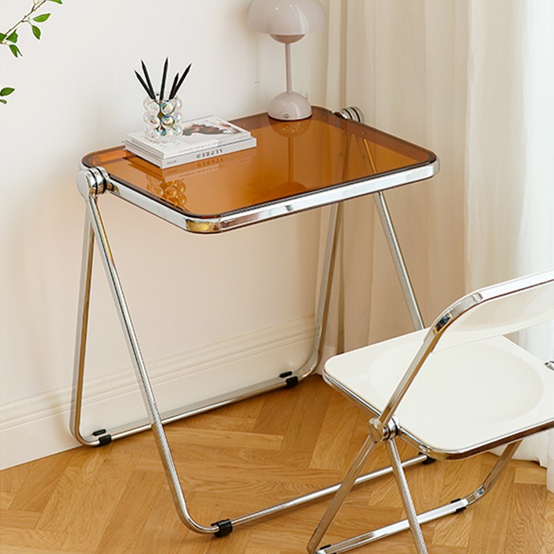 로얄다이아 접이식테이블 미드센추리모던 아크릴테이블 투명테이블, 아크릴테이블 - 브라운 75,900원